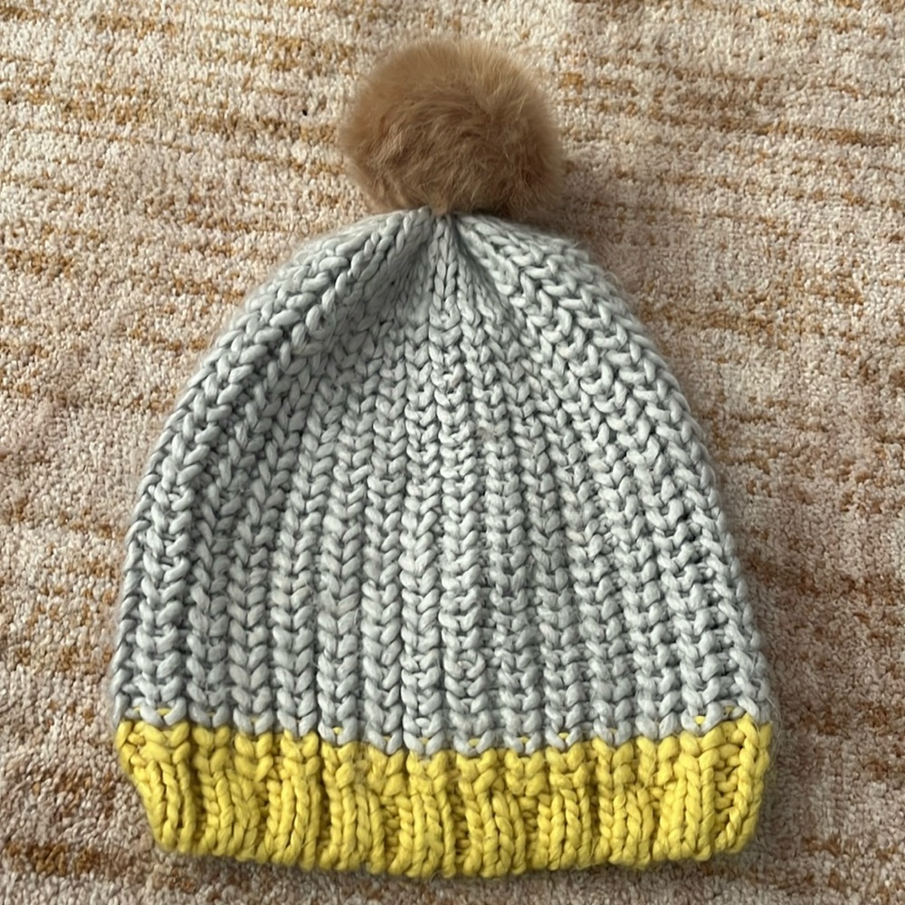Ann Taylor loft Pom Pom beanie